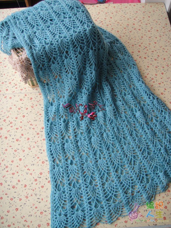 鉤針菠蘿圍巾