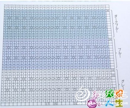 [90～110cm中童毛衣] 从上往下织凤尾花背心--有图解有过程