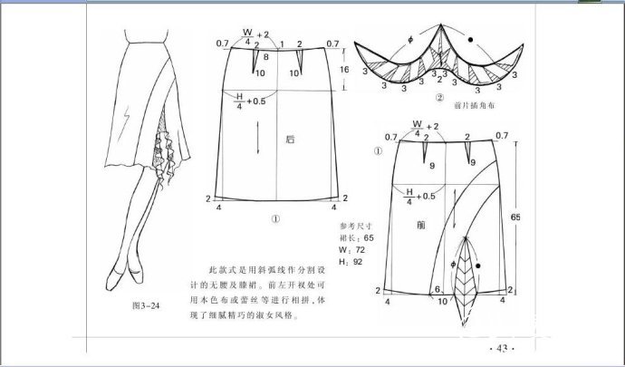 转载 服装裁剪 半身裙裁剪图 整书上传