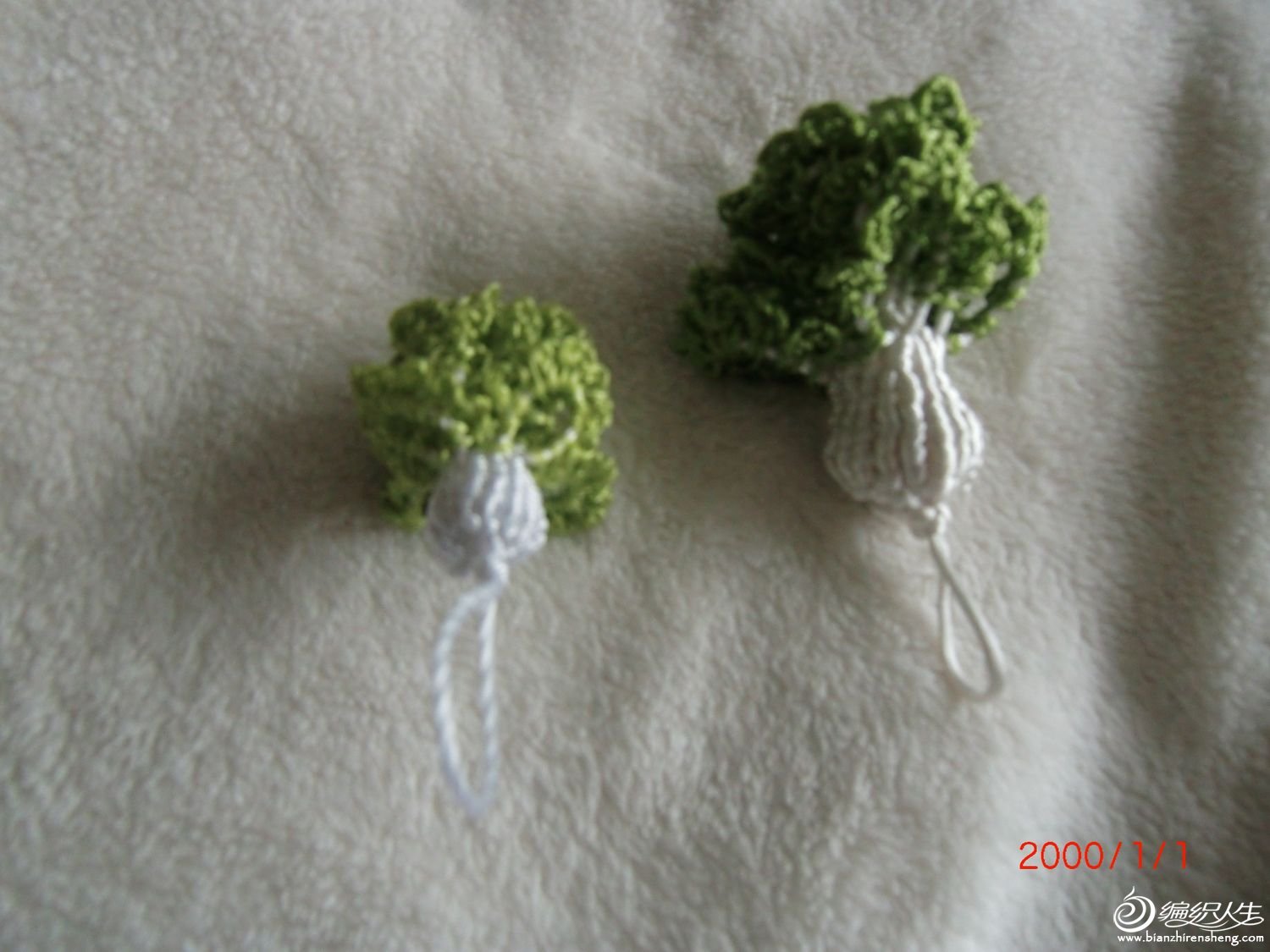 白菜发卡钩针编织教程 - 哔哩哔哩