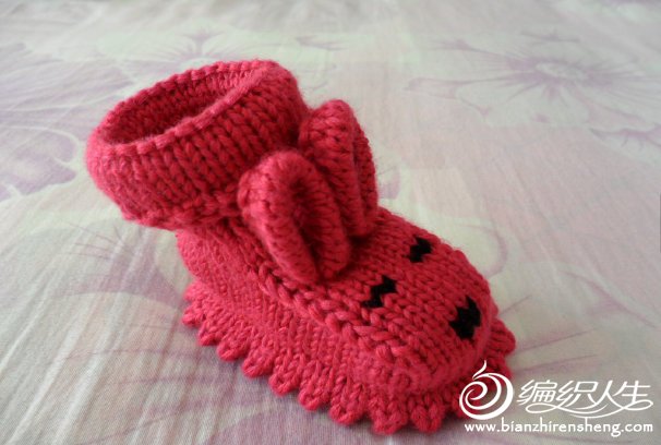 宝宝毛线兔子鞋