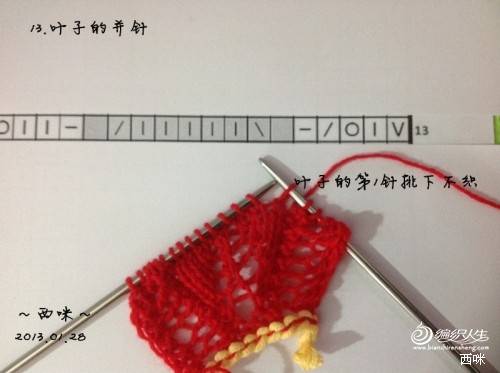 红叶披肩（附海量图解，让新手编织不再难）