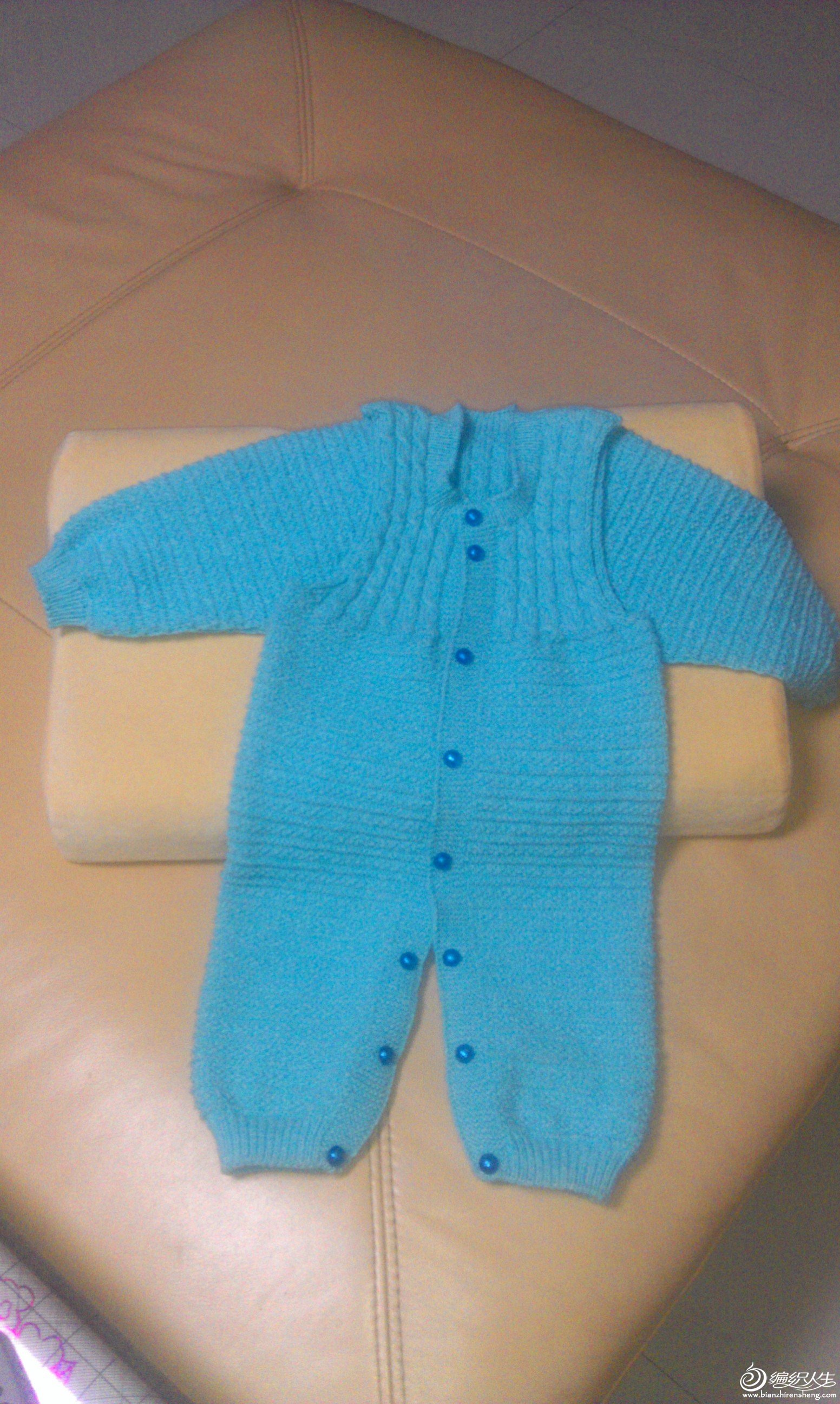 仿宝宝连体服睡袋两用毛衣 简单易学又实.