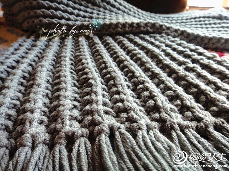 [转自编织人生] ∮『ever"s』棒针の围巾--冬日里的暖灰色(附织法说明