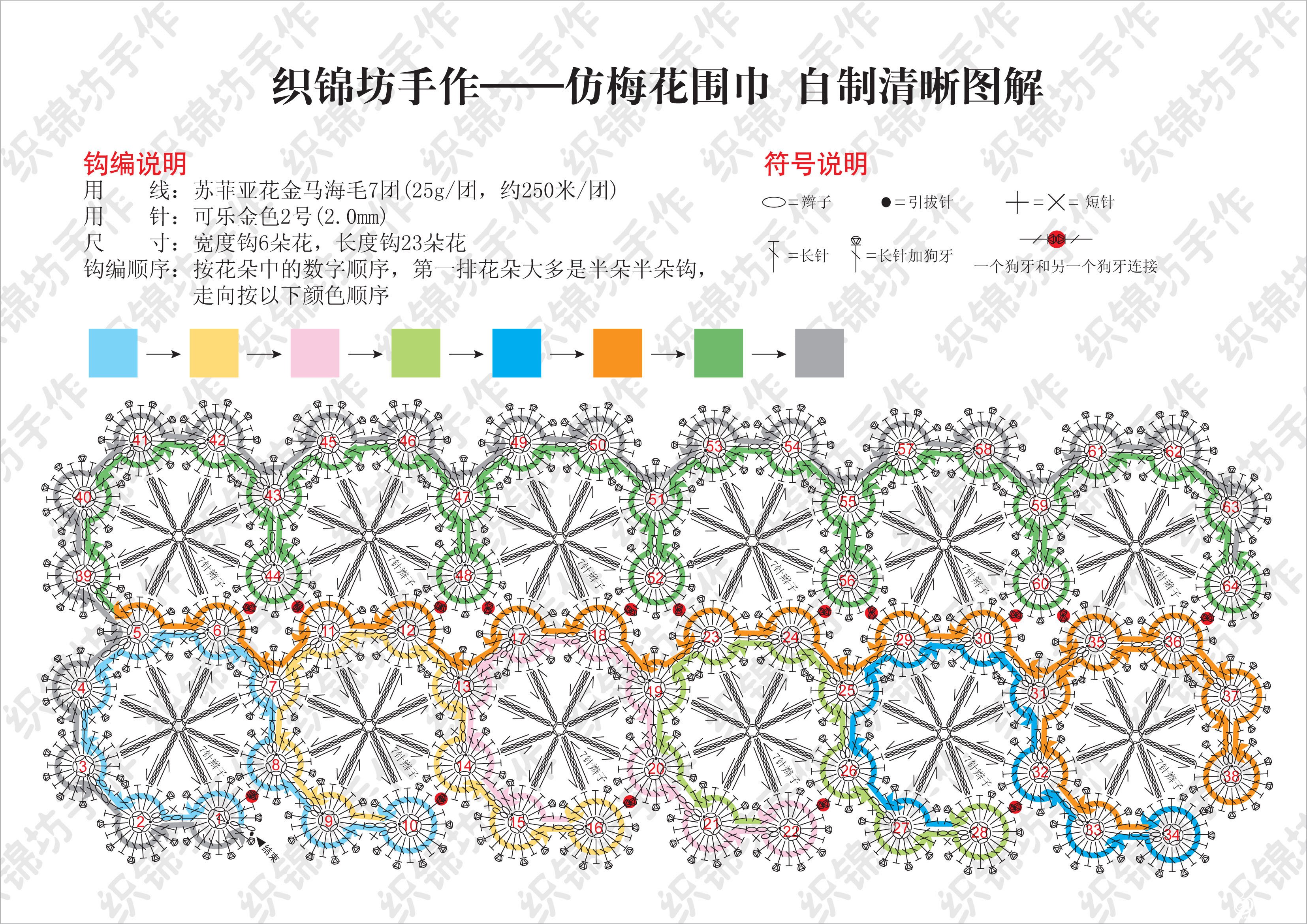 【织锦坊手作—浓烈色彩中的花样年华 再现梅花围巾无法抗拒的