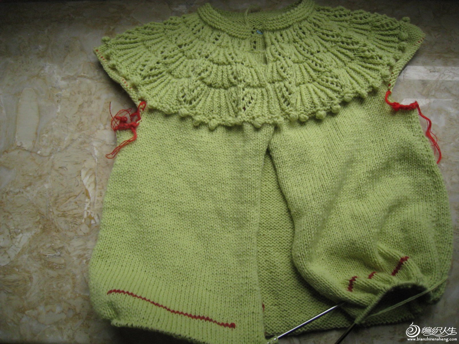 儿童手编毛衣款式之从上往下织圆肩开衫毛衣-编织教程-编织人生