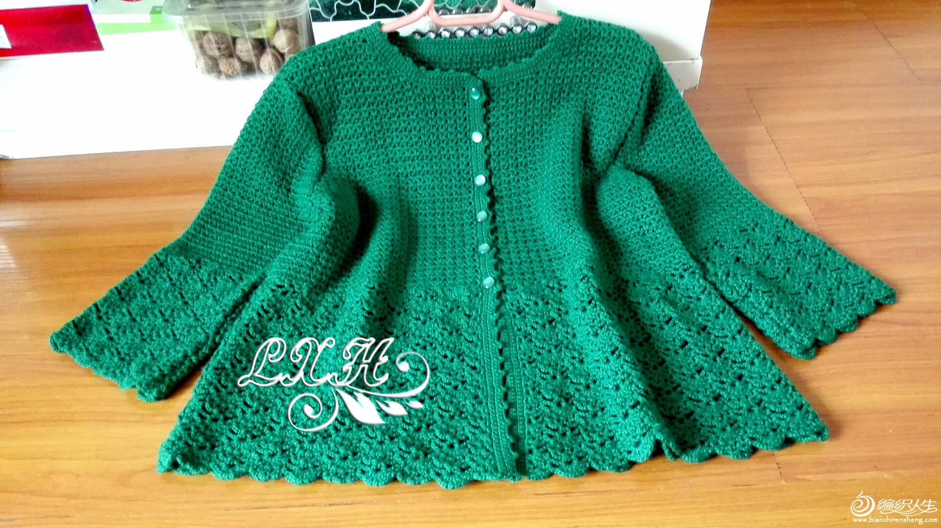 手编女士钩针开衫毛衣 送给妈妈的母亲节礼物-编织教程-编织人生