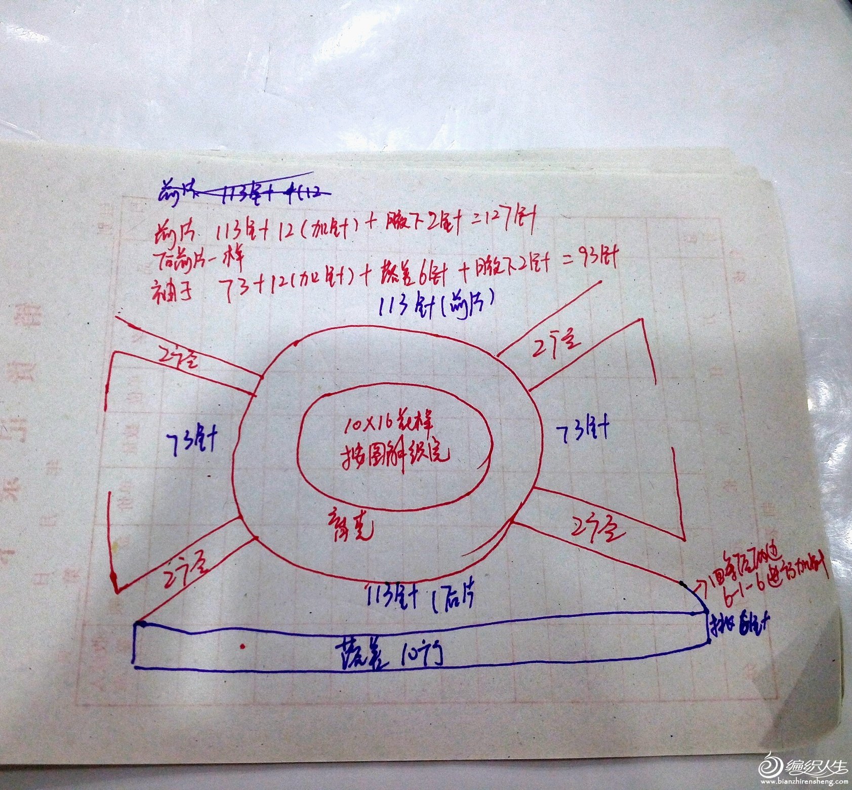 从上往下织不需穿打底的棒针圆领套头毛衣-编织教程-编织人生