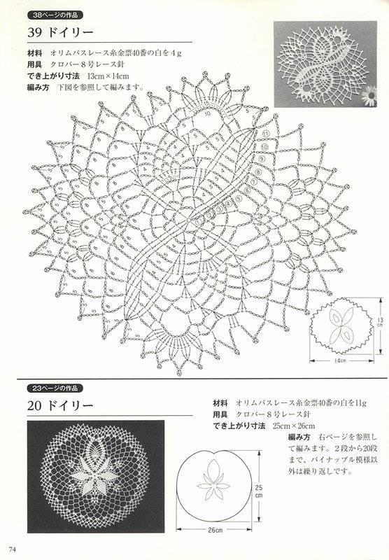 钩针杯垫图解