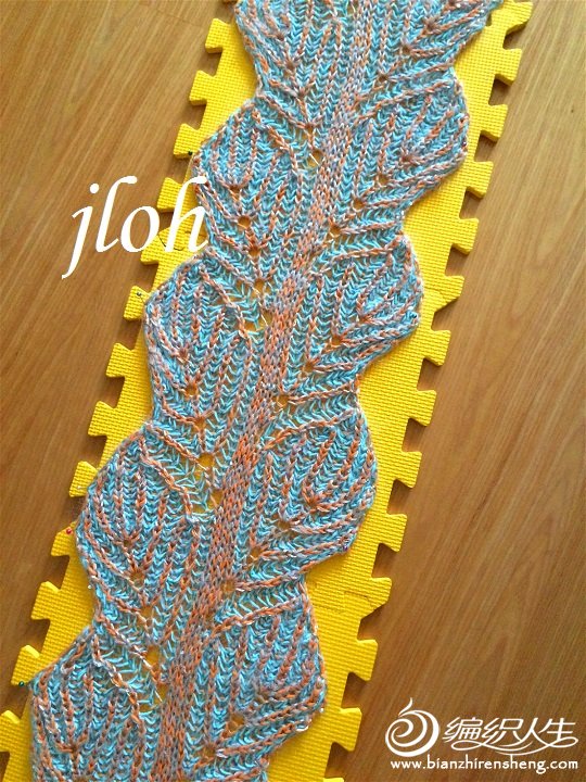【jloh的衣橱】 楼苔荟-双色双面的围巾(附自绘起针示意图)