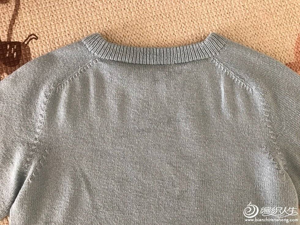 【海马手工】浅蓝从下往上无缝马鞍肩_儿童毛衣(棒针)