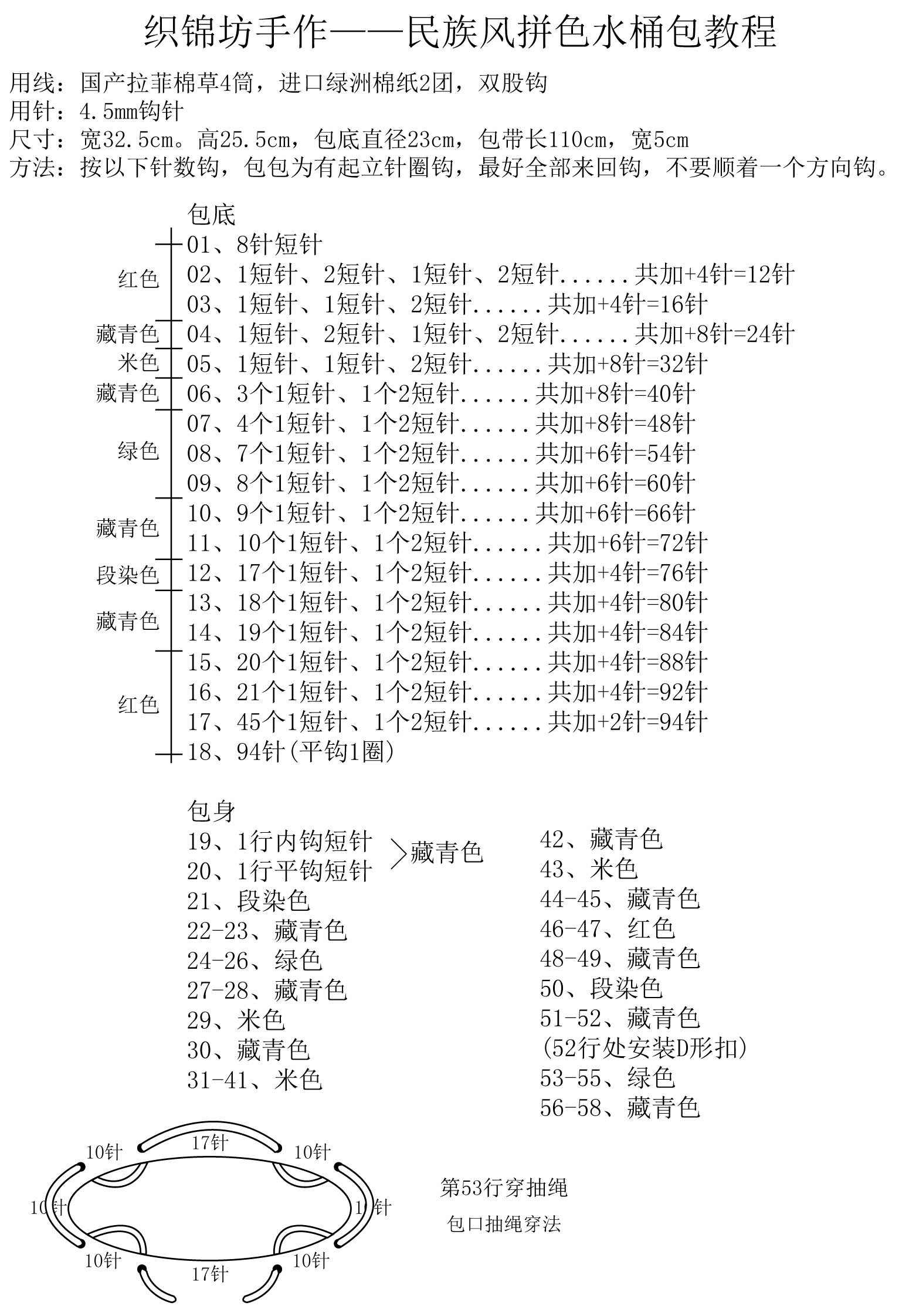 棉草水桶包钩法教程