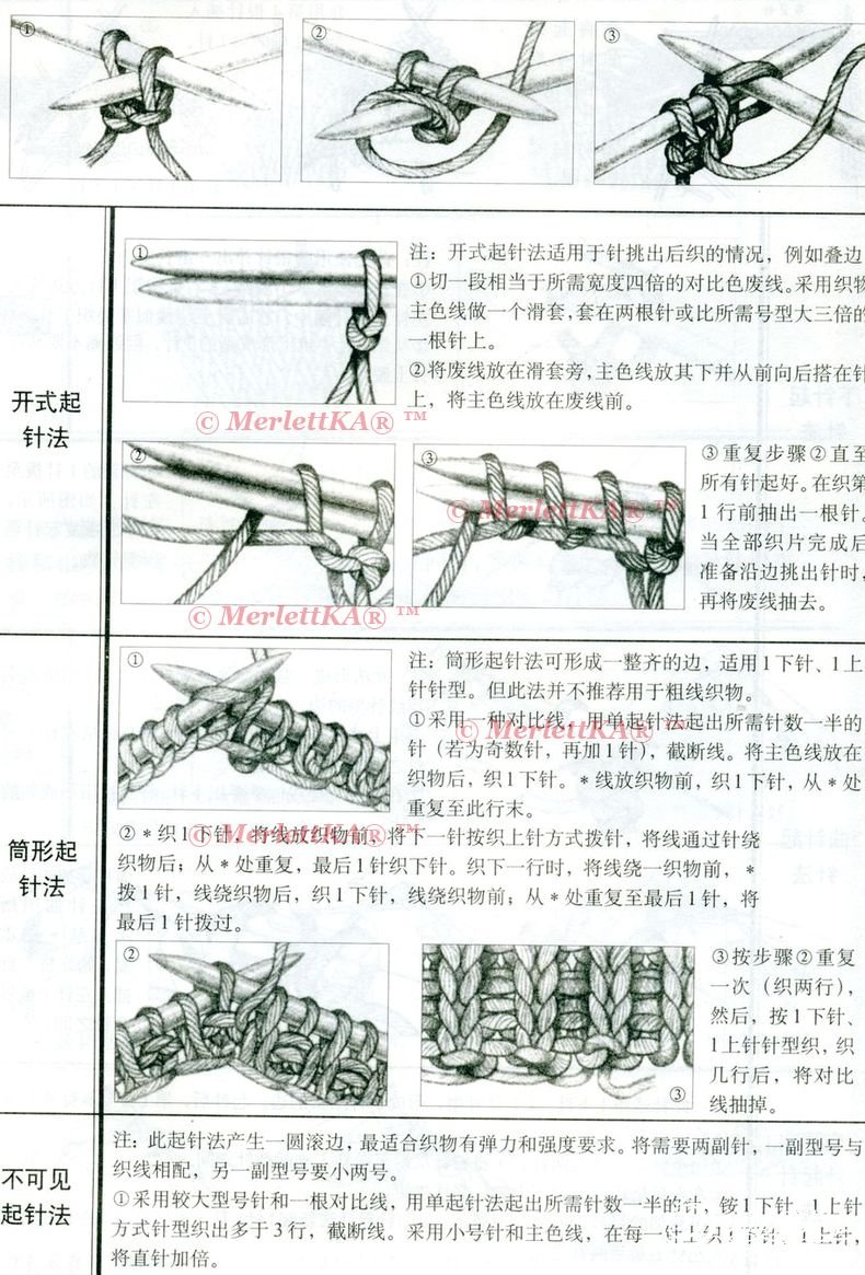 手工编织毛衣的九种实用编织起针法