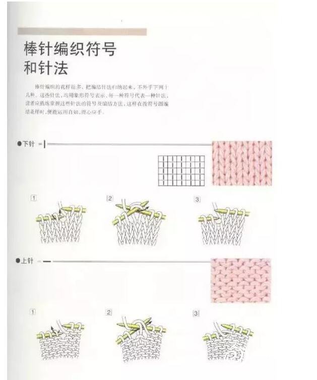 新手入门教程之—棒针编织符号和针法图解