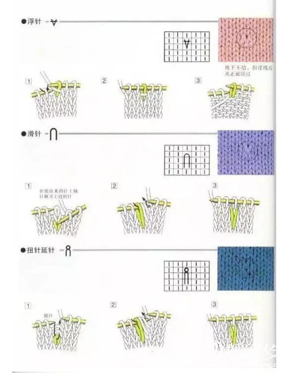 新手入门教程之—棒针编织符号和针法图解