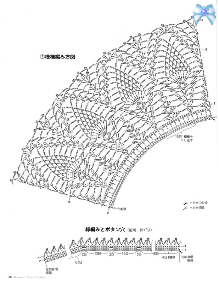 钩针菠萝裙摆图解