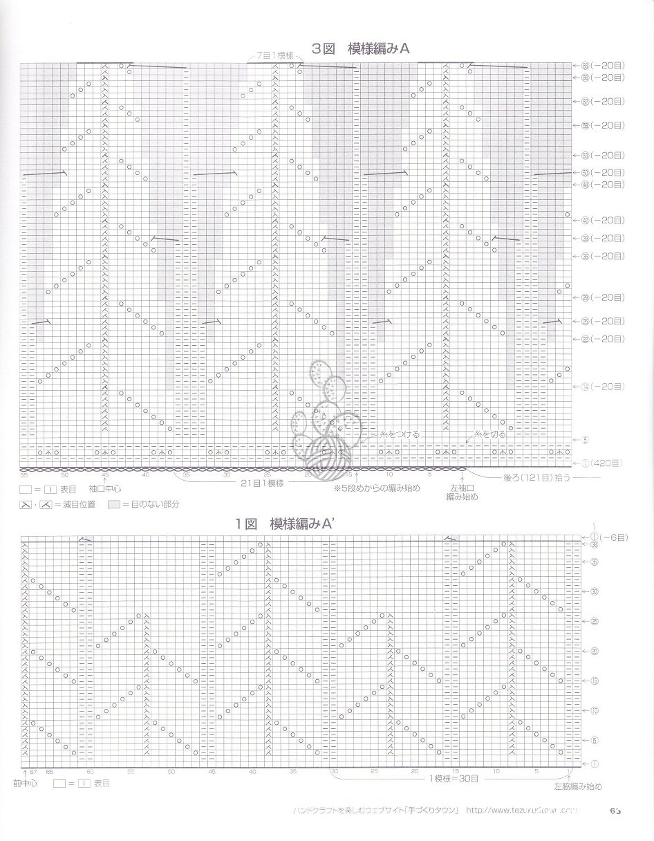 志田春夏从下往上织女士棒针圆育克套头毛衣-编织教程