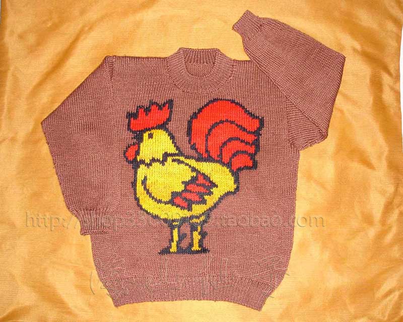 跟姐妹们一起分享我编织的毛衣,我再发一个大公鸡