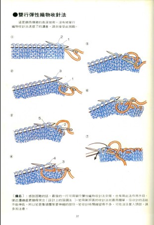 请高手指教双罗纹棒针收针(最好有图解)