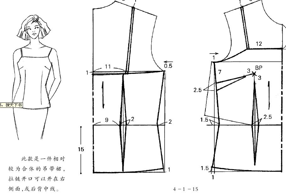 吊带衣裁剪图