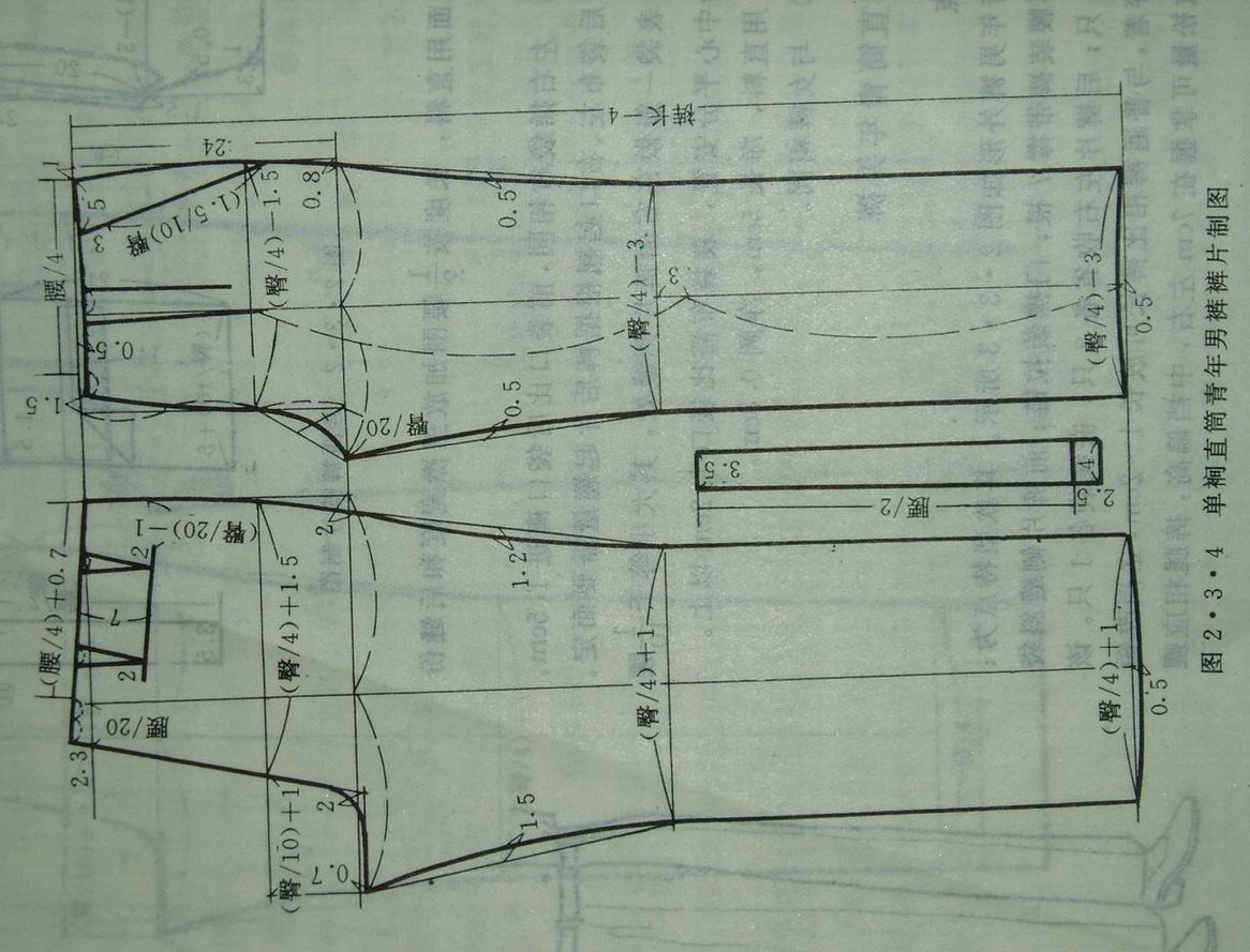 [书籍教程]几张裤子的裁剪制图