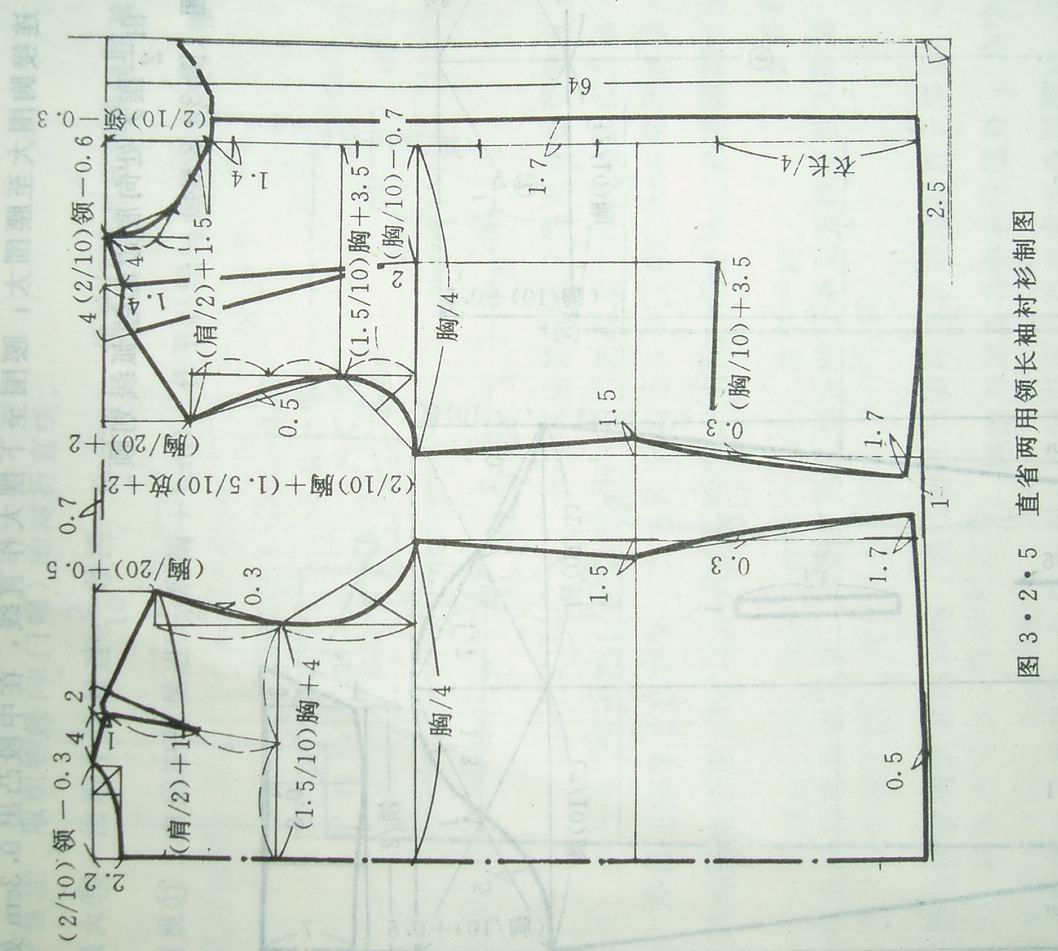 几款上衣的裁剪制图