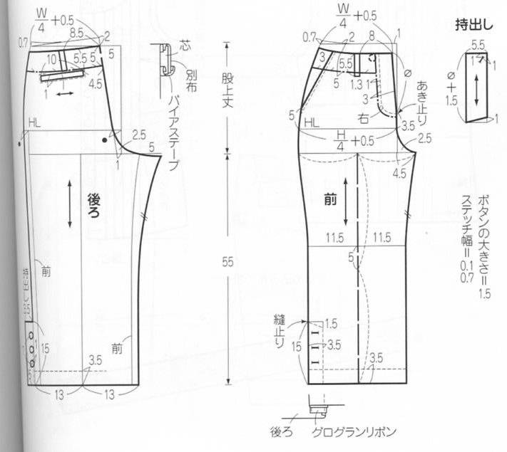 [求助]请问哪位姐妹有成人女士七分裤的裁剪图