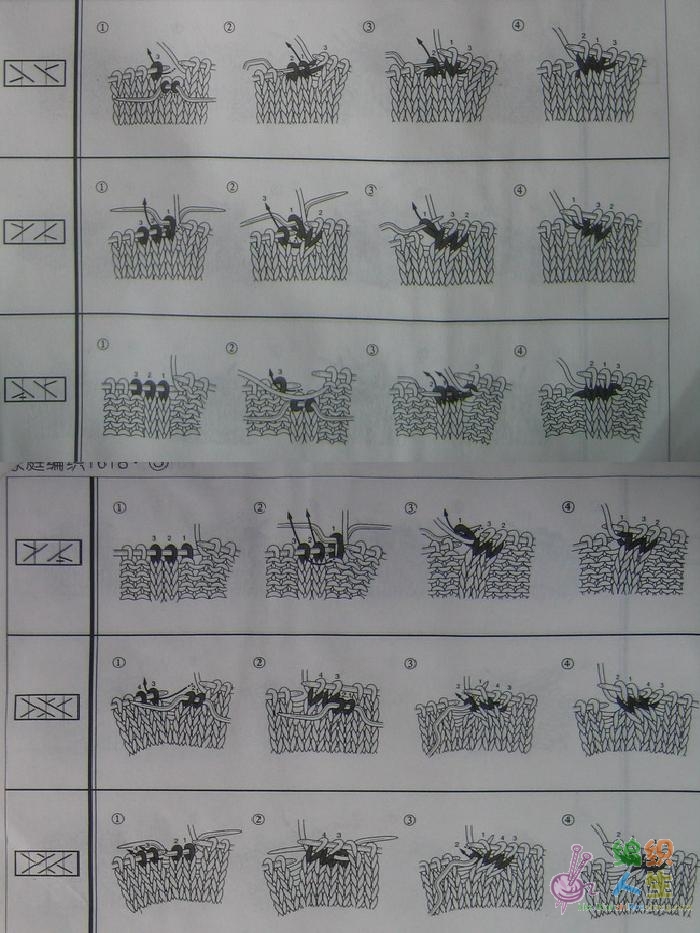 【带图提问】关于棒针图解交叉的编织方法