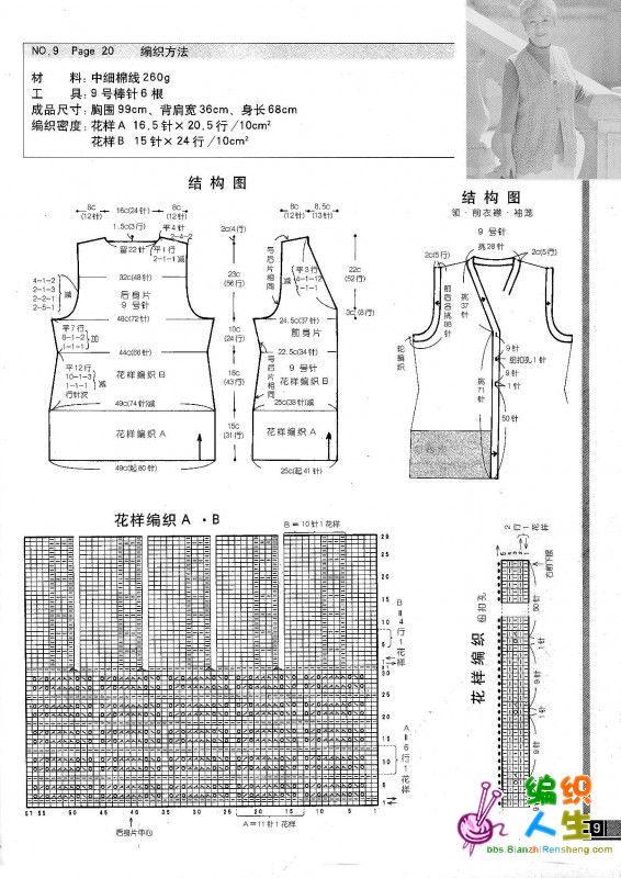 棒针坎肩图解