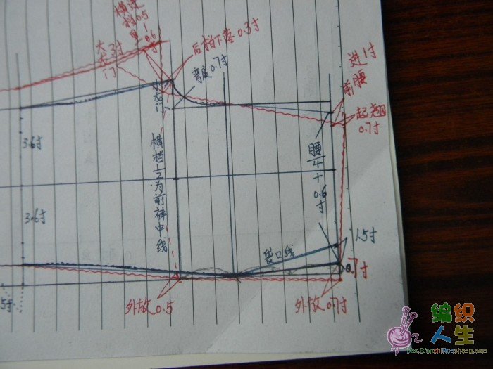 女裤的裁剪法1前片