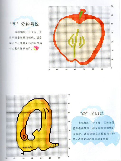 毛衣字母简单图案图纸图片