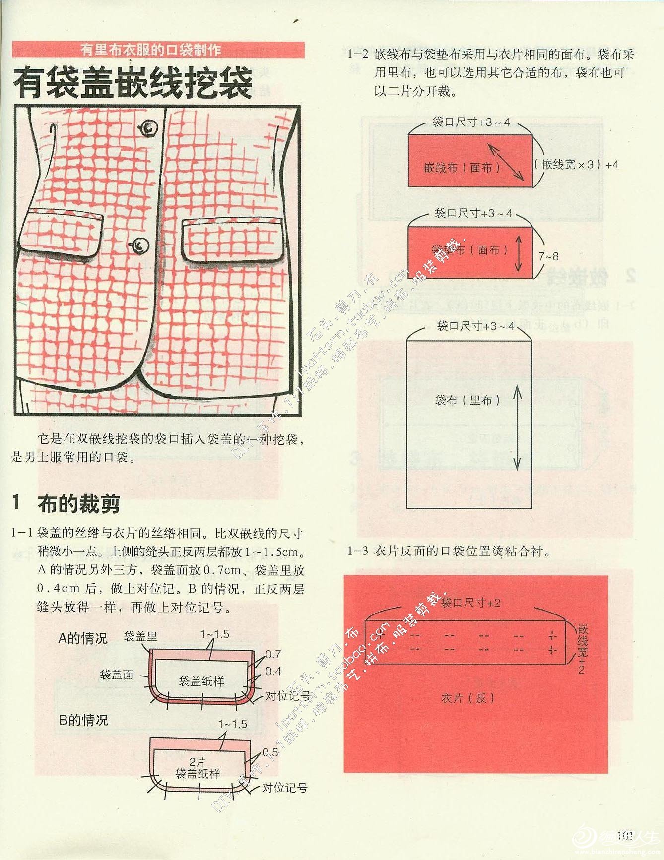 介绍几种口袋的缝制方法