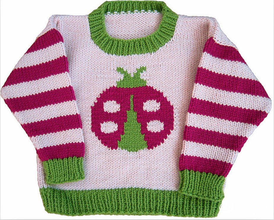 小眯眼 外网上的两件漂亮的儿童毛衣 带图
