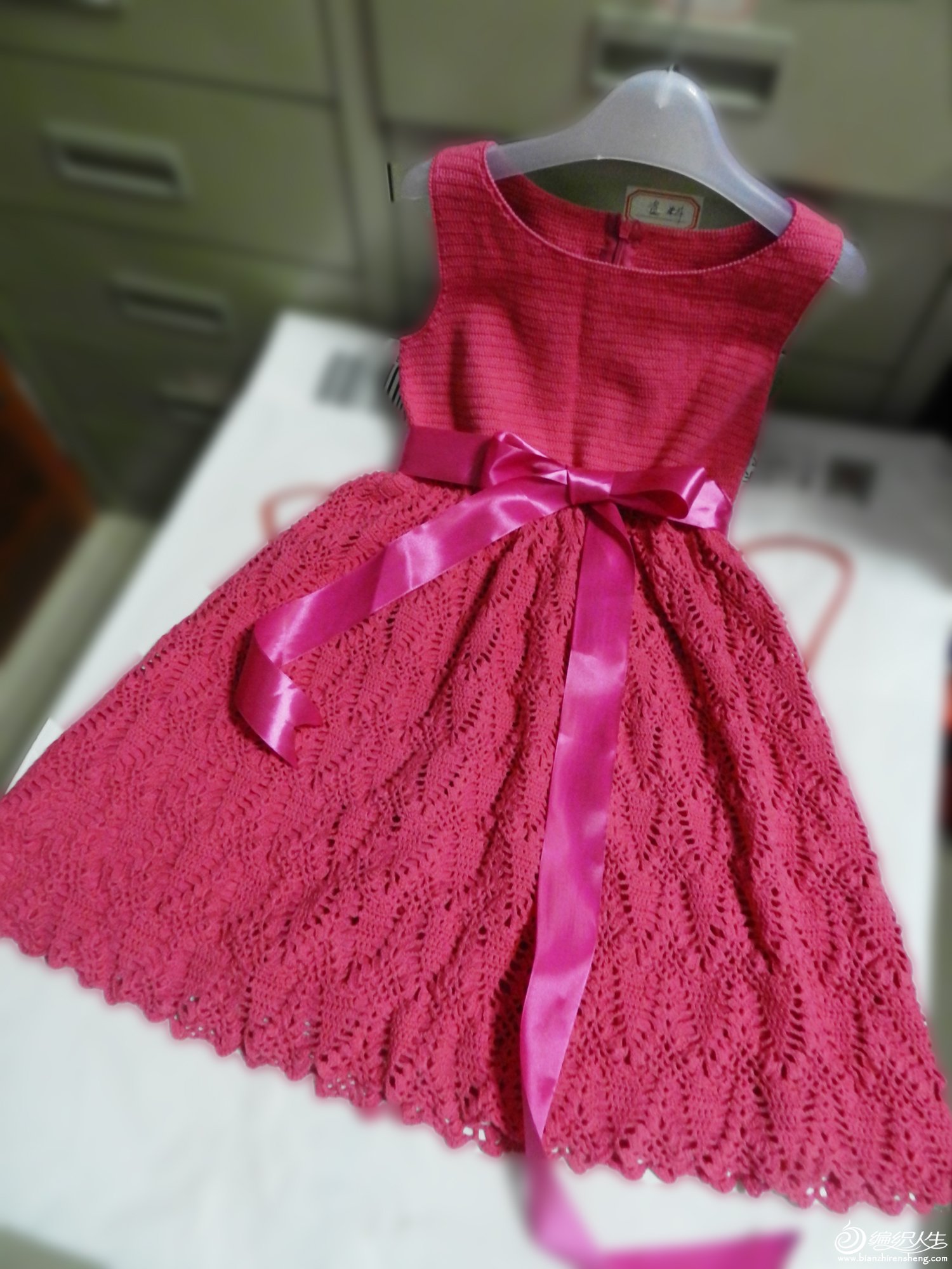 儿童毛线裙子的编织图图片
