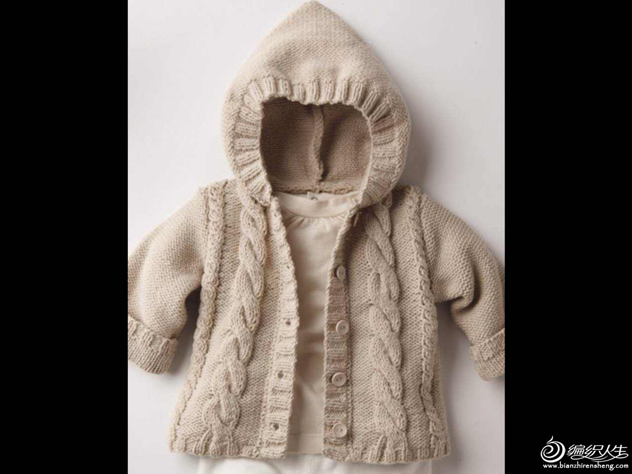 最想编织的儿童毛衣之幼儿甜美棒针连帽开衫毛衣织法-编织教程-编织
