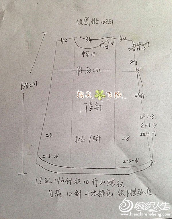 成人毛衣编织实例详解之女士复古绞花圆摆毛衣67