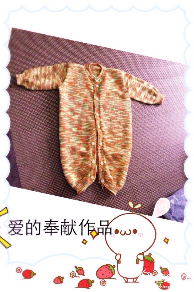 手工织一岁宝连体裤图片