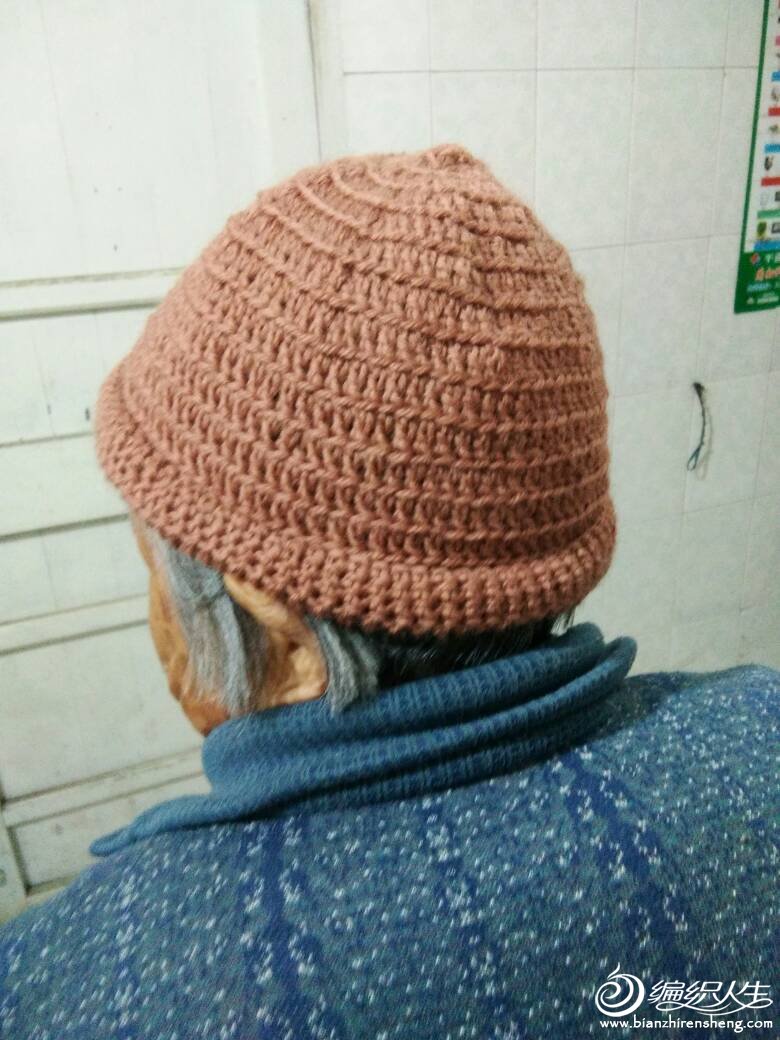老人帽子编织法图片