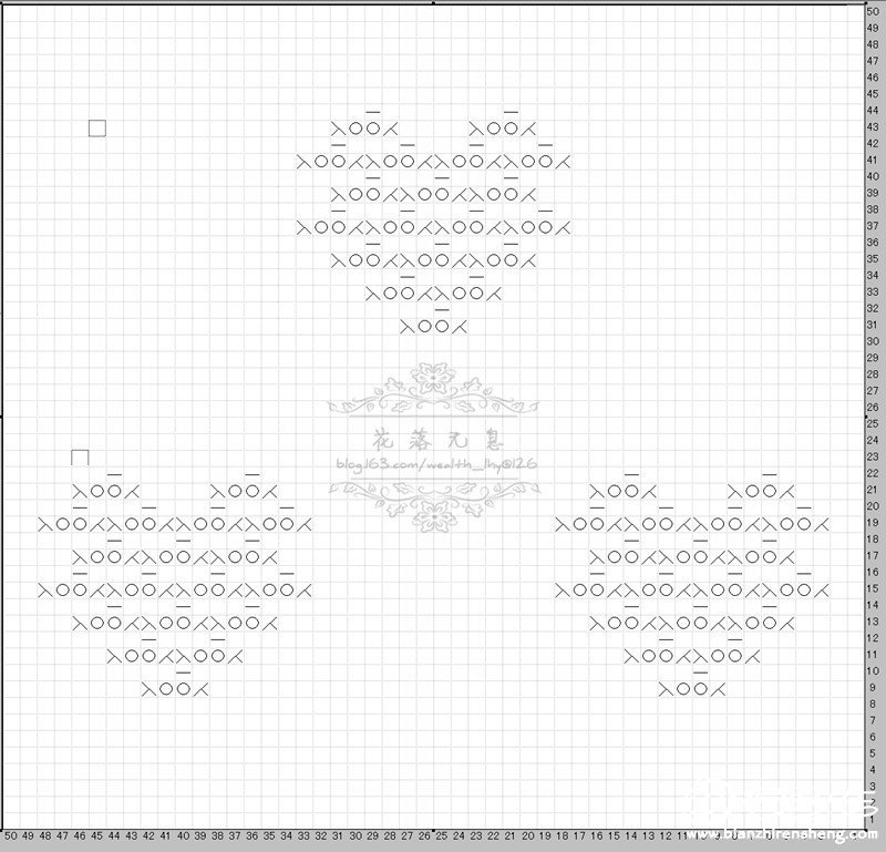 编织心形花样图解图片