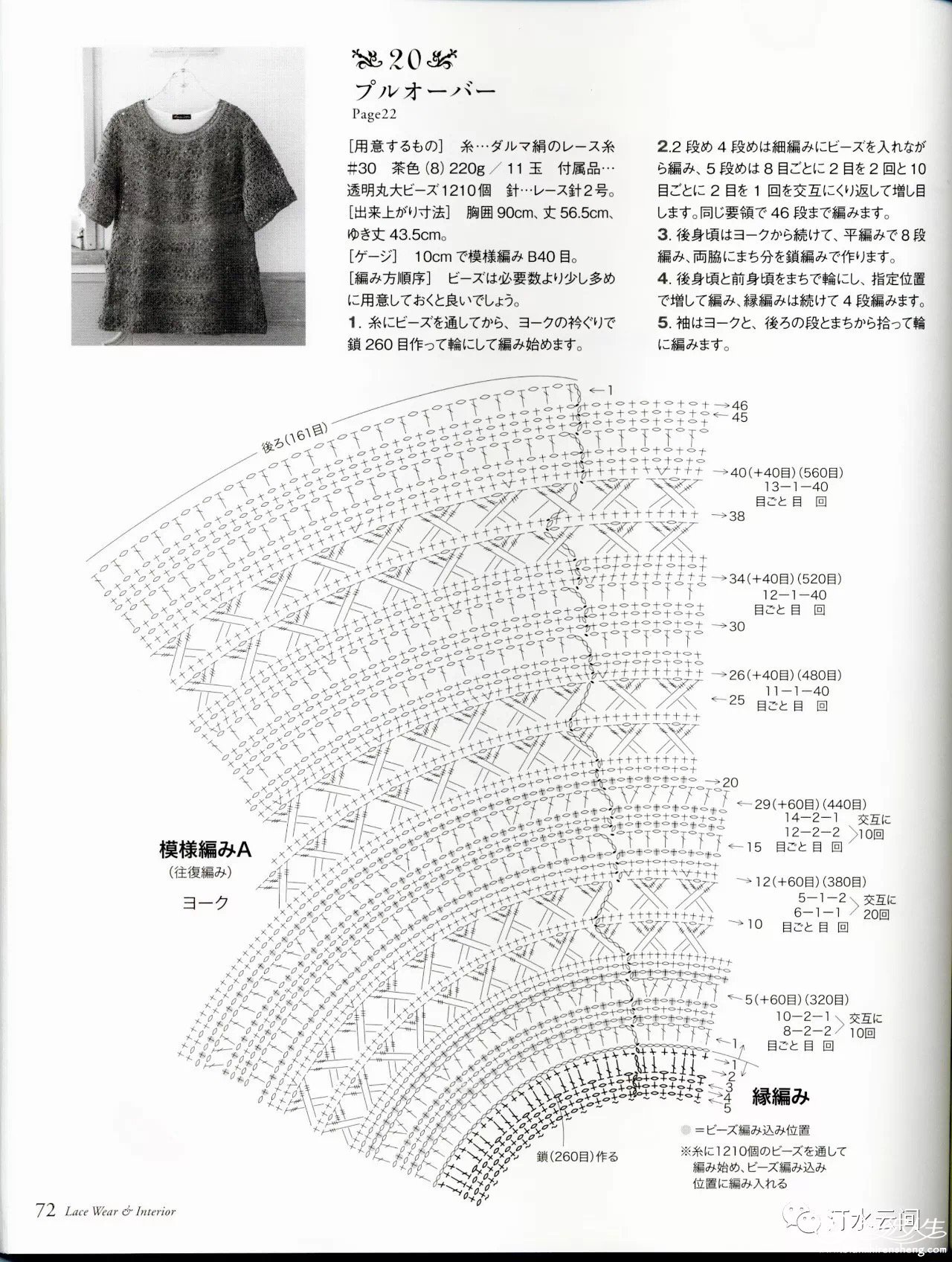 圆肩衣的织法教程图片