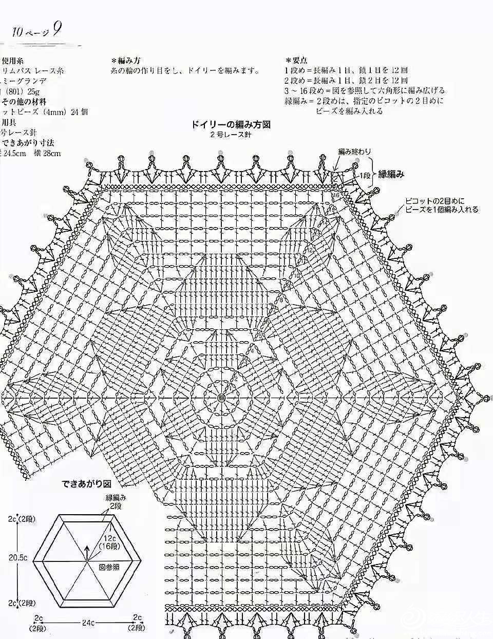 钩针蕾丝花样图解