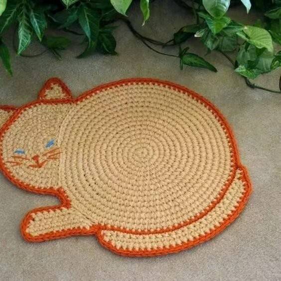 冬季一抹绿g~猫咪餐垫、杯垫