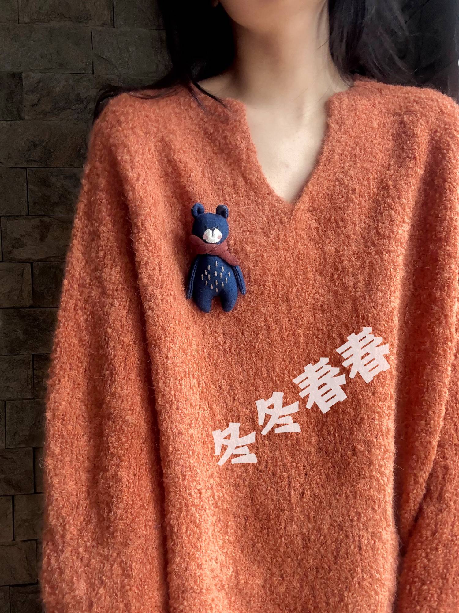 圈圈线女士毛衣