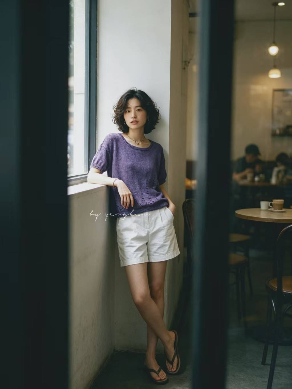 棒针真丝短袖