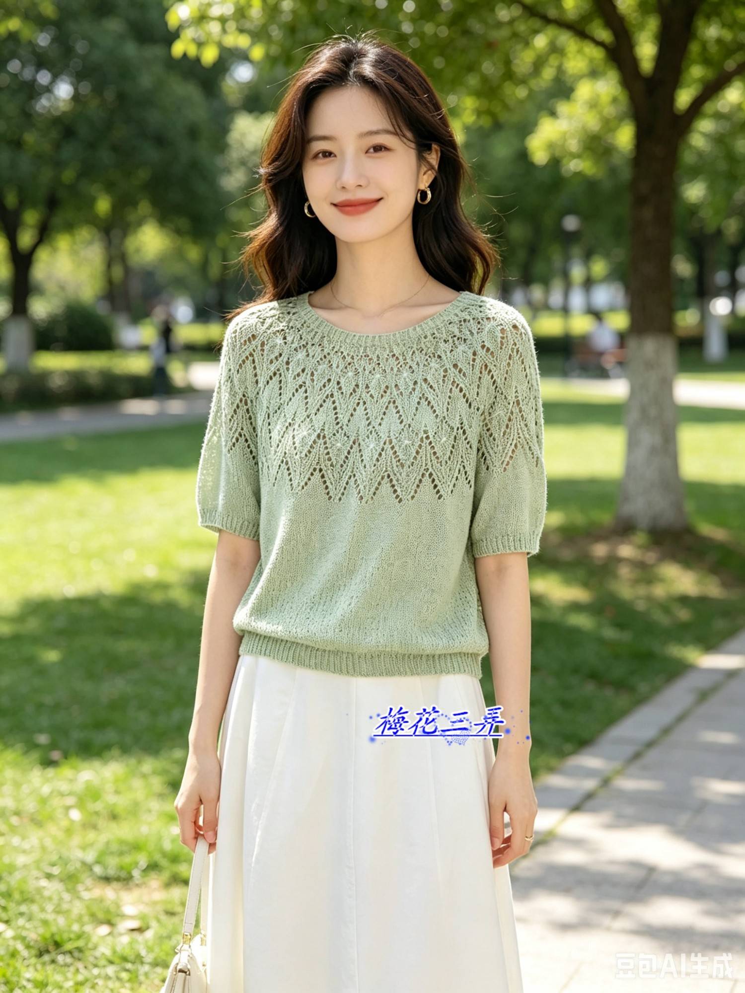 云素亚麻短袖套头衫